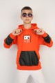 İki İplik Kapşonlu Baskılı Erkek Çocuk Günlük Sweatshirt