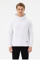 Erkek Üç İplik Şardonlu Kumaş Kapşonlu Kanguru Cepli Alttan Çıkmalı  Günlük Sweatshirt