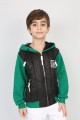 Üç İplik Kapşonlu Fermuarlı İçi Termal Erkek Çocuk Günlük Sweatshirt