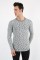Rakam Baskılı Sıfır Yaka Erkek Günlük Sweatshirt