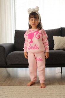 Üç İplik Şardonlu Baskılı Pudra Takım 