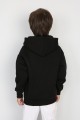 Üç İplik Şardonlu Baskılı Kapşonlu Erkek Çocuk Günlük Sweatshirt