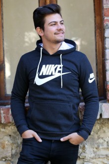 3 İplik Baskılı Antrasit Sweat