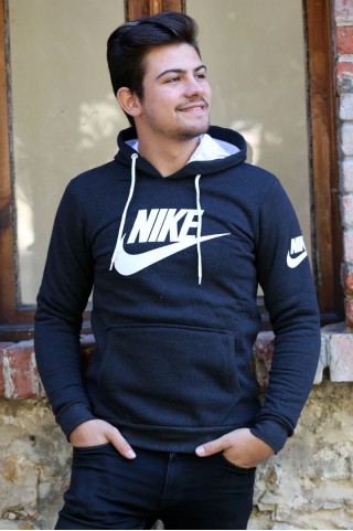 3 İplik Baskılı Antrasit Sweat