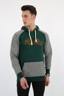 3 İplik Kapşonlu Haki Sweat