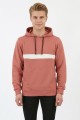 Erkek Üç İplik Kapşonlu Kalın Çizgili Kanguru Cepli Günlük Sweatshirt