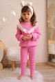 Kaşkorse Kumaş  Güpürlü Pembe Takım 