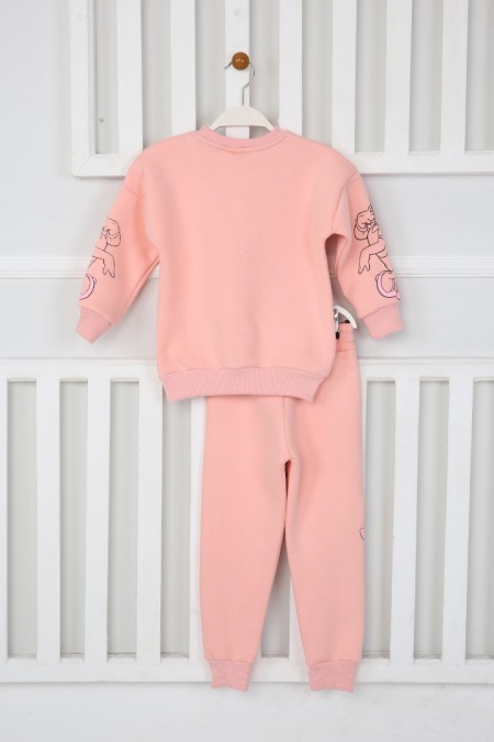 Üç İplik Şardonlu Baskılı Pudra Takım 