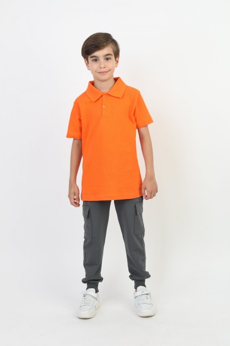 Düz Polo Yaka  Okul Tişört