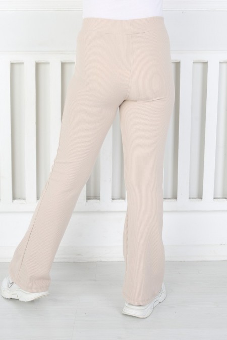 İspanyol Paça Birinci Kalite Fitilli Kumaş Vizon Tayt