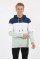 Erkek Üç İplik Şardonlu Kapüşonlu Parçalı Kanguru Cepli Günlük Sweatshirt