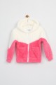Welsoft Kumaş Kapşonlu Fermuarlı Cepli Pembe Sweat 