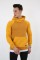Üç İplik Şardonlu Kumaş Kapşonlu Kanguru Cepli Alttan Çıkmalı Erkek Günlük Sweatshirt