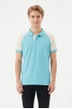Erkek Reglan Kollu Polo Yaka Kısa Kollu Slim Fit Pamuklu Örme Tişört