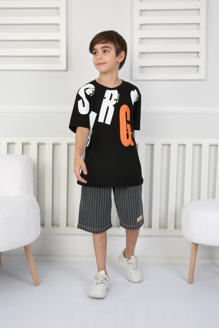 Tişört Ve Şortlu Baskılı Takım 