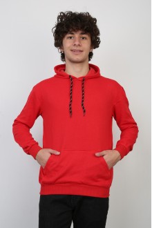 İki İplik Kapşonlu Cepli Sweat