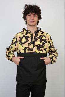 Kapşonlu Yarım Fermuarlı Mevsimlik Mont