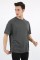 Sıfır Yaka Oversıze Antrasit Tişört