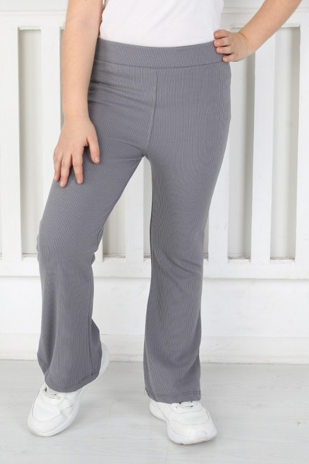 İspanyol Paça Birinci Kalite Fitilli Kumaş Antrasit Tayt