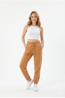 Kadın İki İplik Lastik Paçalı Rahat Kesim Cepli Günlük Spor Alt Eşofman