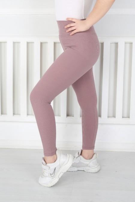 Dar Paça Birinci Kalite Fitilli Kumaş Mürdüm Tayt