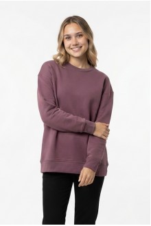 Kadın Şardonlu Bisiklet Yaka Oversize Günlük Rahat Kesim Sweatshirt