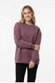 Kadın Şardonlu Bisiklet Yaka Oversize Günlük Rahat Kesim Sweatshirt