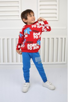 Üç İplik Şardonlu Baskılı Kırmızı Takım 