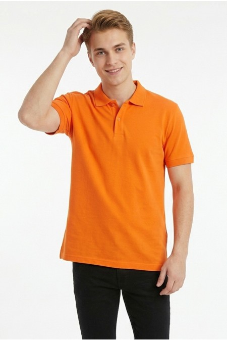 Erkek Basic Polo Yaka Kısa Kollu Slim Fit Pamuklu Örme Tişört