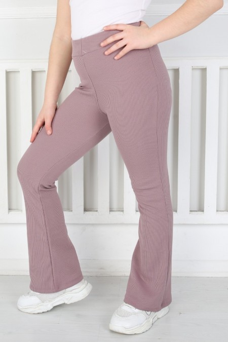 İspanyol Paça Birinci Kalite Fitilli Kumaş Mürdüm Tayt