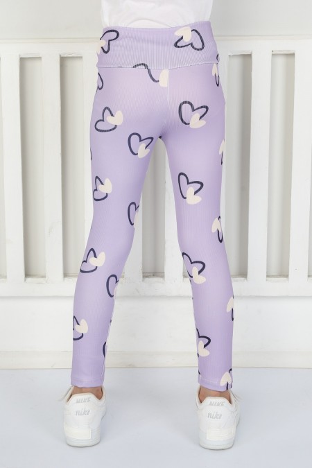 Şardonsuz Fitilli Kumaş Baskılı Tayt