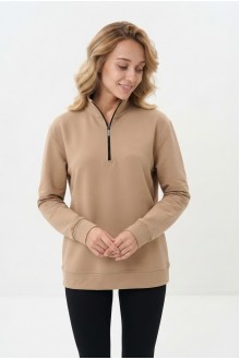 Kadın Yarım Fermuarlı Günlük Rahat Kesim Sweatshirt