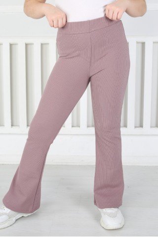 İspanyol Paça Birinci Kalite Fitilli Kumaş Mürdüm Tayt