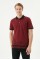 Erkek Martı Desenli Garnili Polo Yaka Kısa Kollu Slim Fit Pamuklu Tişört