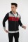 Parçalı Kapşonlu Fermuarlı Erkek Günlük Sweatshirt