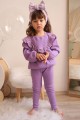 Kaşkorse Kumaş Güpürlü Lila Takım 