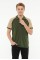 Erkek Reglan Kollu Polo Yaka Kısa Kollu Slim Fit Pamuklu Örme Tişört