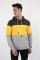 Üç Şardonlu Kapşonlu Parçalı Kanguru Cepli Erkek Günlük Sweatshirt