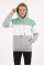 Erkek Üç İplik Şardonlu Kapüşonlu Parçalı Kanguru Cepli Günlük Sweatshirt