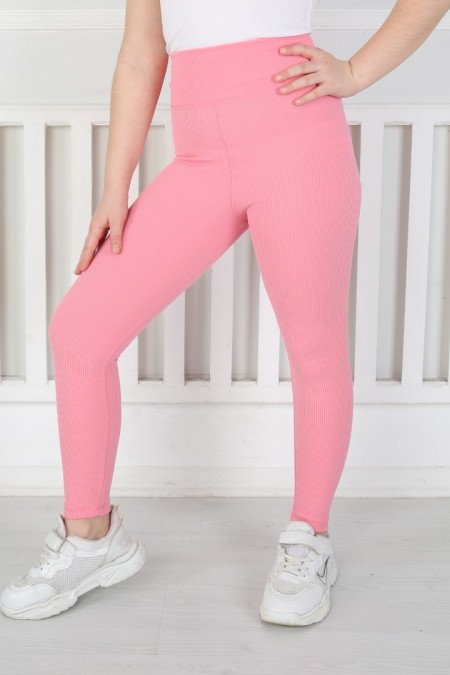 Dar Paça Birinci Kalite Fitilli Kumaş Pembe Tayt