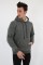 Üç İplik Şardonlu Kapşonlu Düz Erkek Günlük Sweatshirt