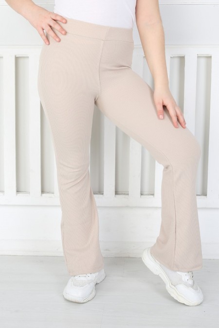 İspanyol Paça Birinci Kalite Fitilli Kumaş Vizon Tayt