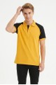 Erkek Reglan Kollu Polo Yaka Kısa Kollu Slim Fit Pamuklu Örme Tişört