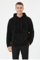 Erkek Kapüşonlu Kanguru Cepli Günlük Pelüş Sweatshirt