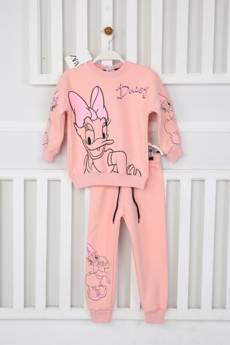 Üç İplik Şardonlu Baskılı Pudra Takım 