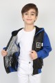 Üç İplik Kapşonlu Fermuarlı İçi Termal Erkek Çocuk Günlük Sweatshirt