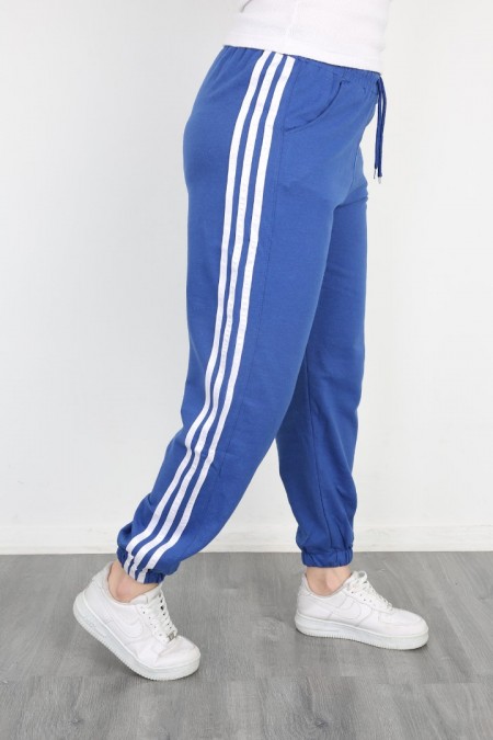 2 İplik Üç Çizgili Saks Altı Eşofman 