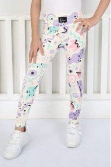 Şardonsuz Fitilli Kumaş Baskılı Tayt