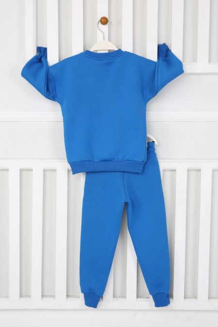 Üç İplik Şardonlu Baskılı Saks Takım 