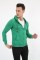 Üç İplik Düz Kapşonlu Fermuarlı Kanguru Cepli Erkek Günlük Sweatshirt